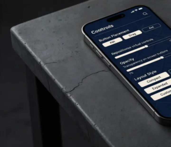 Control customization screen showing button layout options for Gangster Mafia War: City Crime